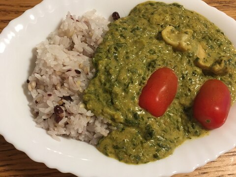 大根の葉サグチキンカレー(サグカレー)